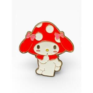 Sanrio My Melody Mushroom Glitter Enamel Pin Back Animation Cartoon Collectable